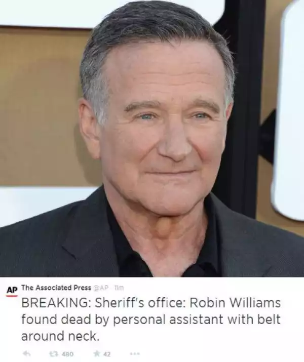 “Robin Williams hanged himself with a belt” – Autopsy